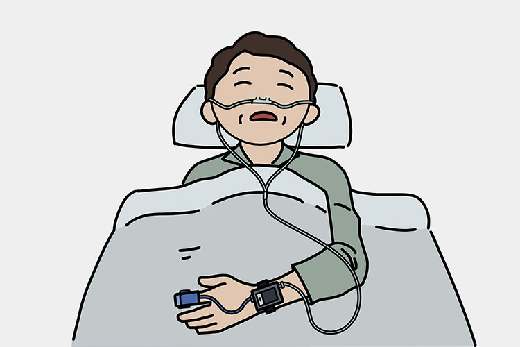 睡眠時無呼吸症候群の簡易検査イメージ画像